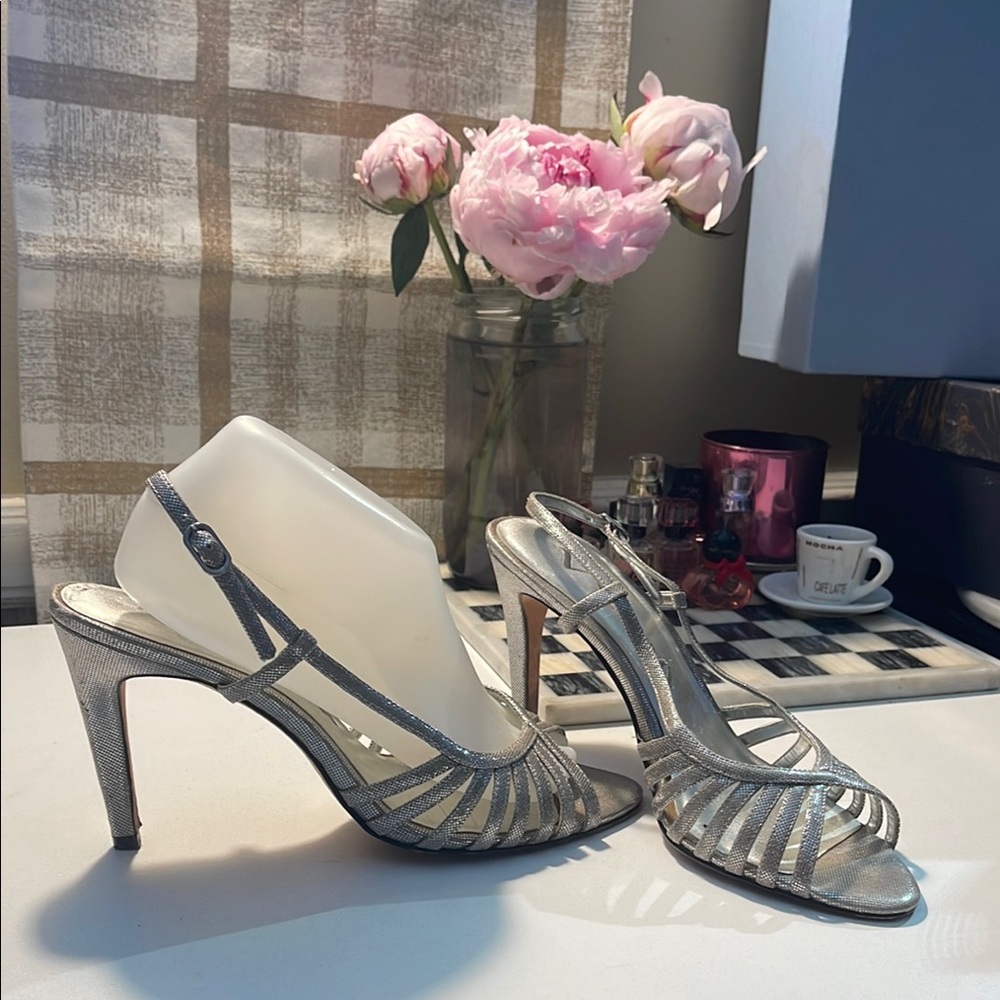 Nina Silver Heels Elegant Stiletto Sandals - Picture 5 of 12